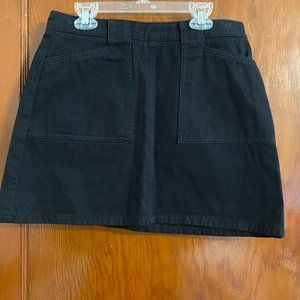 Black denim skirt